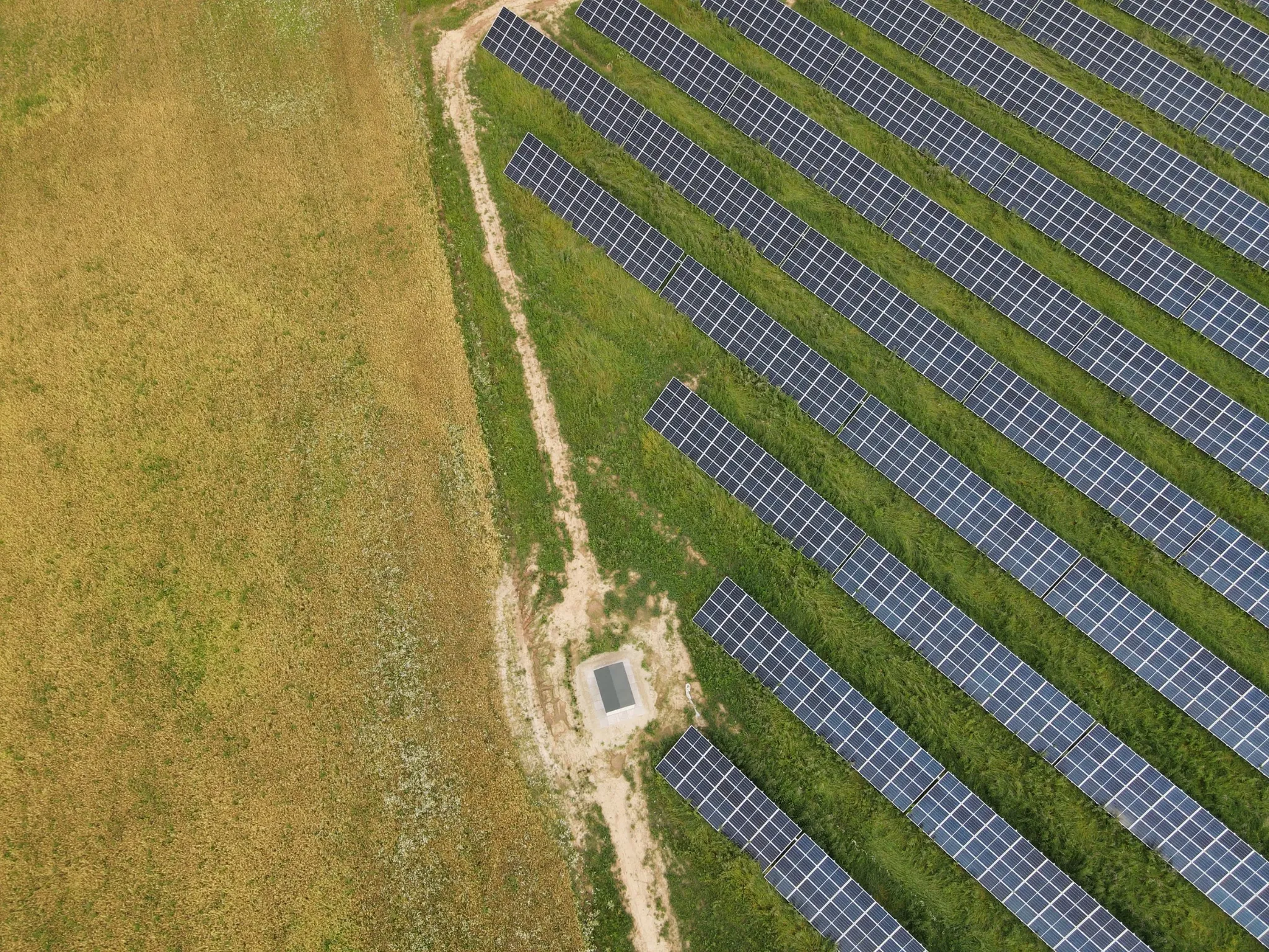 Solar park from above